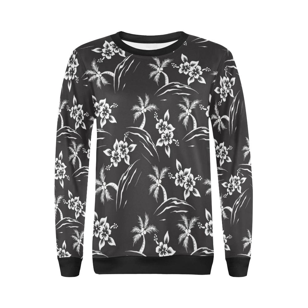 Palm Tree Pattern Print Design PT02 Women Long Sleeve Sweatshirt-JorJune