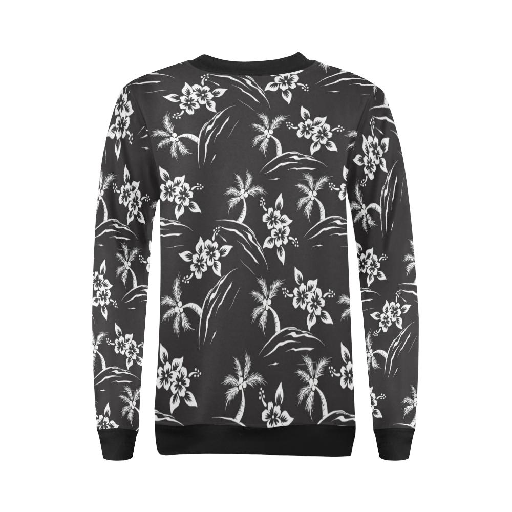 Palm Tree Pattern Print Design PT02 Women Long Sleeve Sweatshirt-JorJune