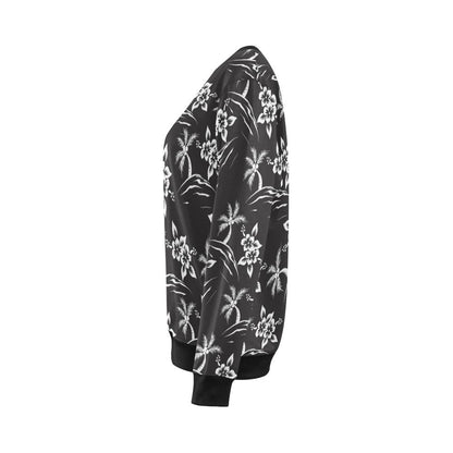 Palm Tree Pattern Print Design PT02 Women Long Sleeve Sweatshirt-JorJune