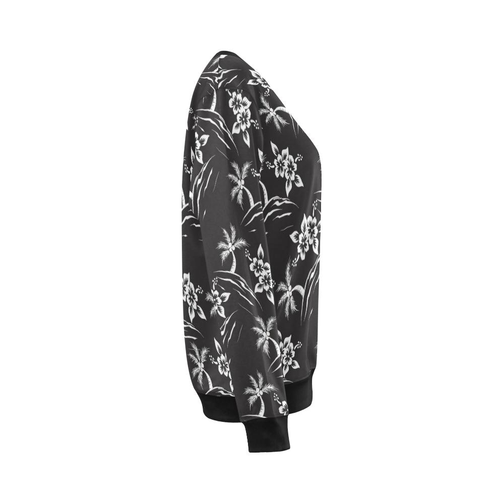 Palm Tree Pattern Print Design PT02 Women Long Sleeve Sweatshirt-JorJune