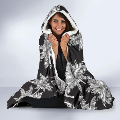 Palm Tree Pattern Print Design PT03 Hooded Blanket-JORJUNE.COM