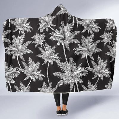 Palm Tree Pattern Print Design PT03 Hooded Blanket-JORJUNE.COM