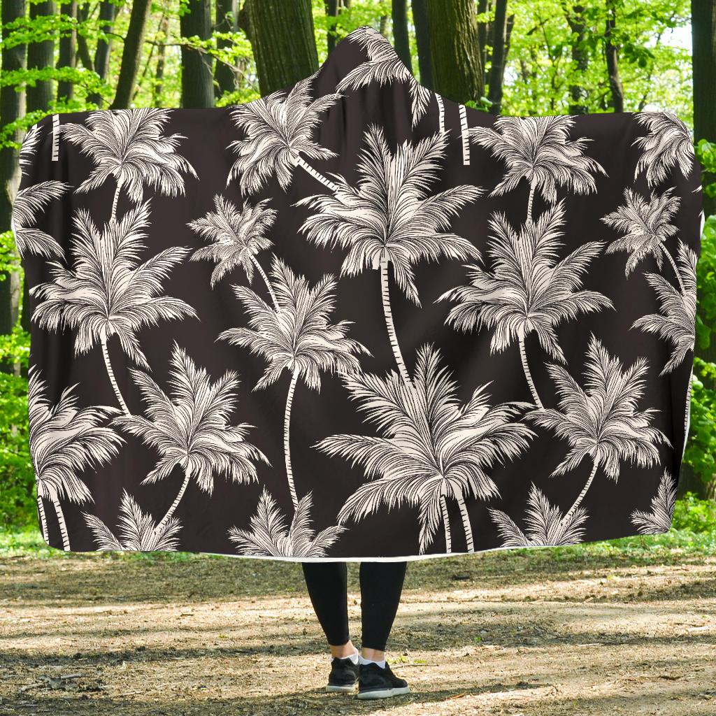 Palm Tree Pattern Print Design PT03 Hooded Blanket-JORJUNE.COM