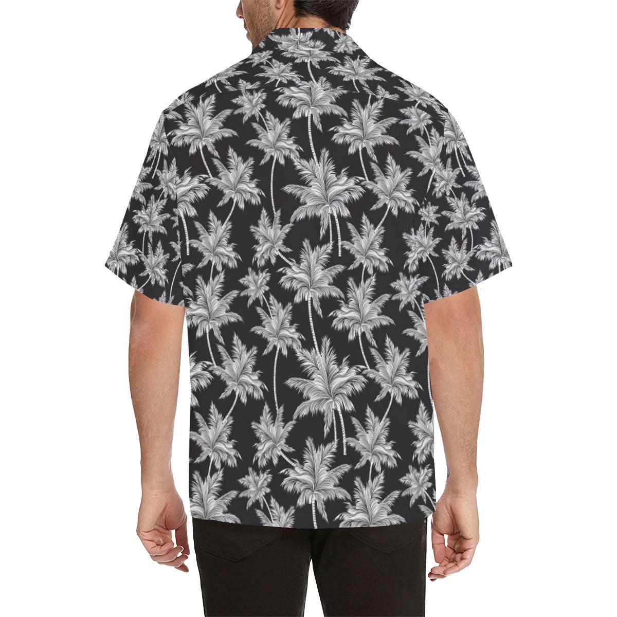 Palm Tree Pattern Print Design PT03 Men Hawaiian Shirt-JorJune