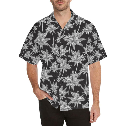 Palm Tree Pattern Print Design PT03 Men Hawaiian Shirt-JorJune