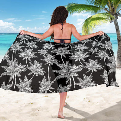 Palm Tree Pattern Print Design PT03 Sarong Pareo Wrap-JORJUNE.COM