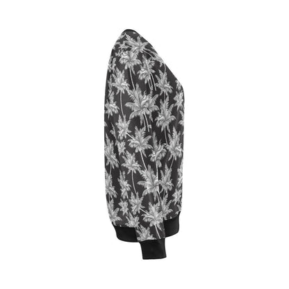Palm Tree Pattern Print Design PT03 Women Long Sleeve Sweatshirt-JorJune