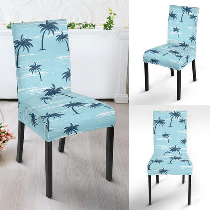 Palm Tree Pattern Print Design PT04 Dining Chair Slipcover-JORJUNE.COM