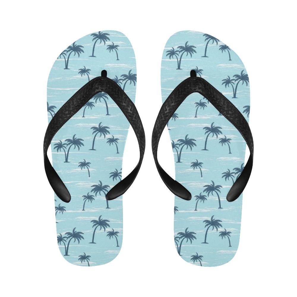 Palm Tree Pattern Print Design PT04 Flip Flops-JorJune