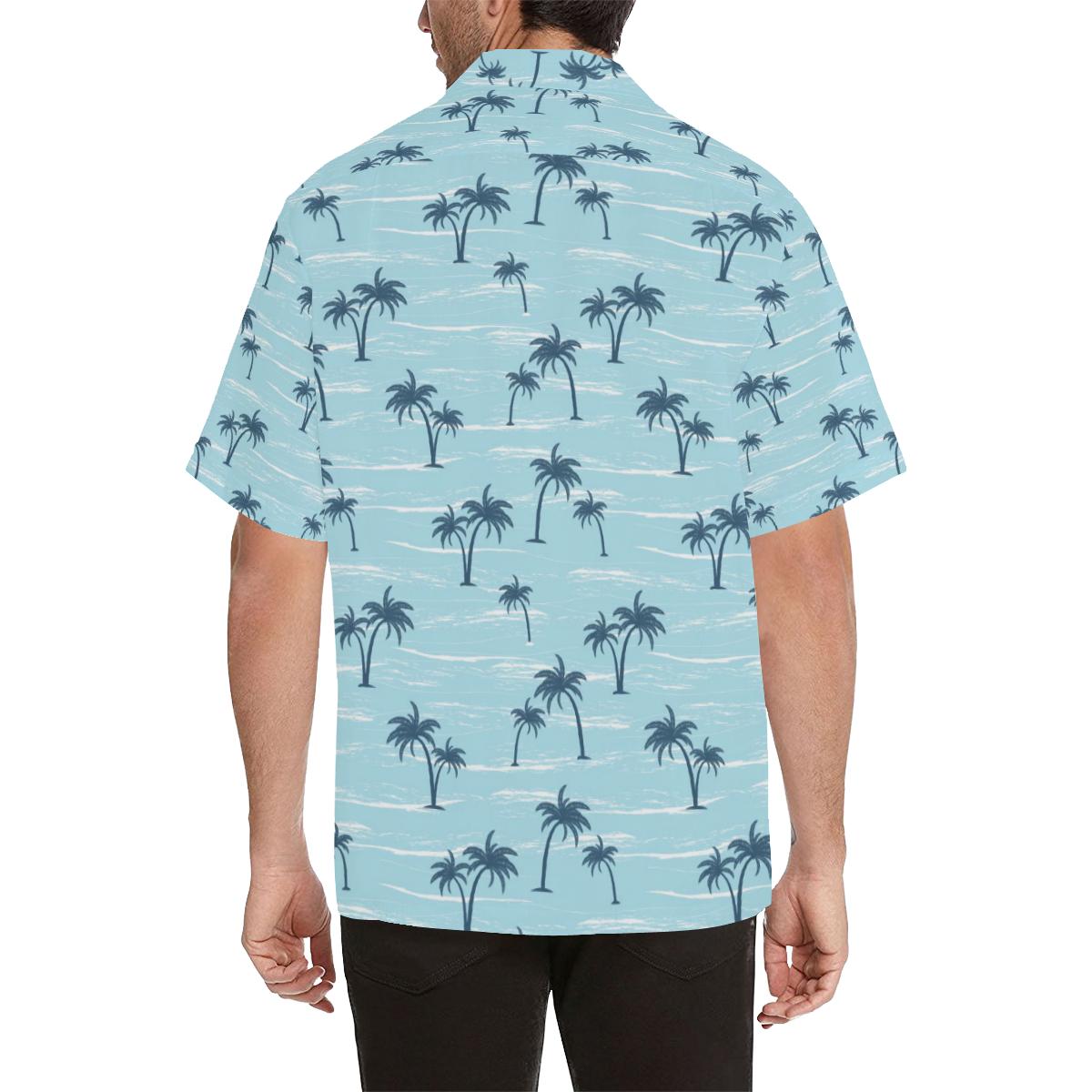 Palm Tree Pattern Print Design PT04 Men Hawaiian Shirt-JorJune