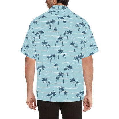 Palm Tree Pattern Print Design PT04 Men Hawaiian Shirt-JorJune
