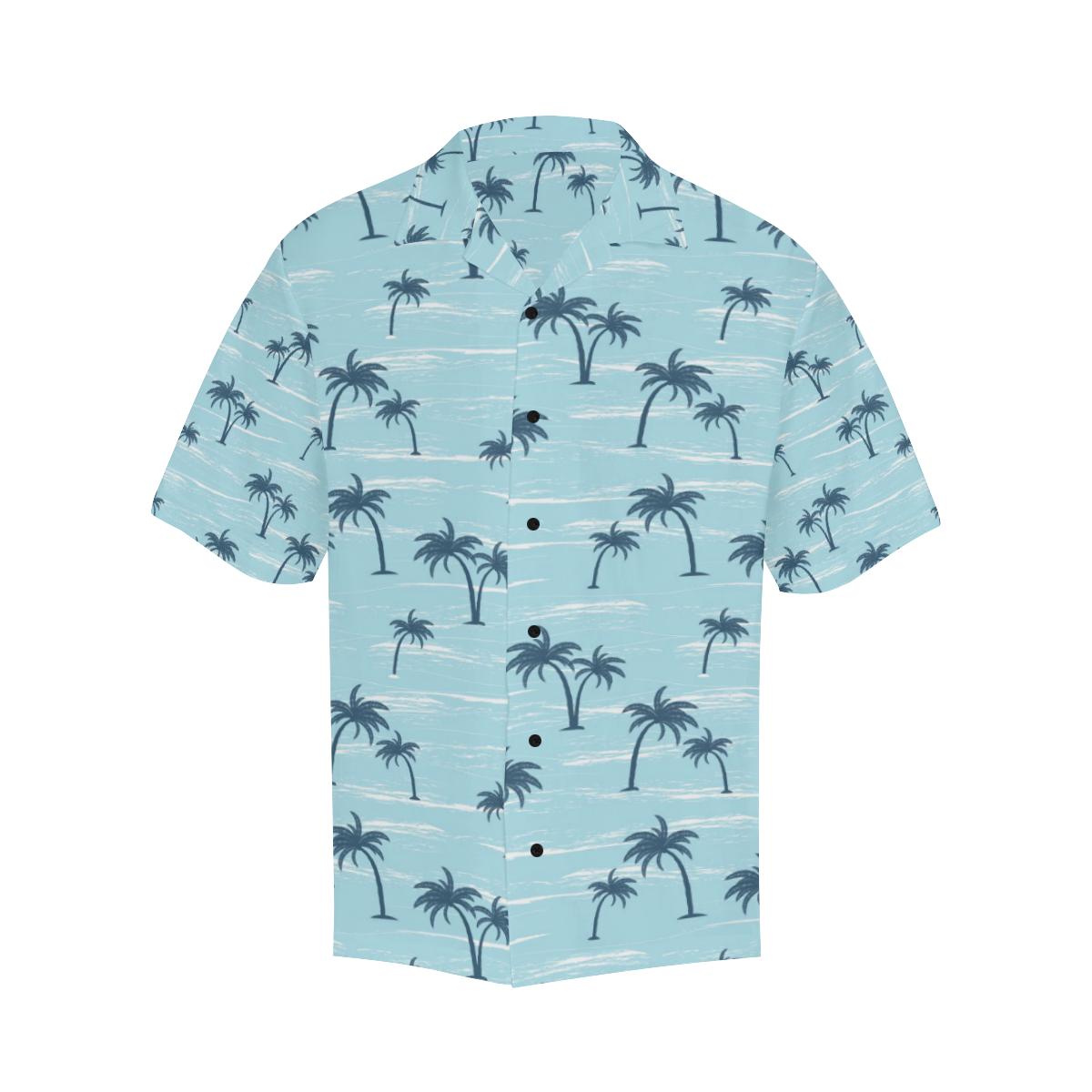 Palm Tree Pattern Print Design PT04 Men Hawaiian Shirt-JorJune