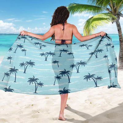 Palm Tree Pattern Print Design PT04 Sarong Pareo Wrap-JORJUNE.COM