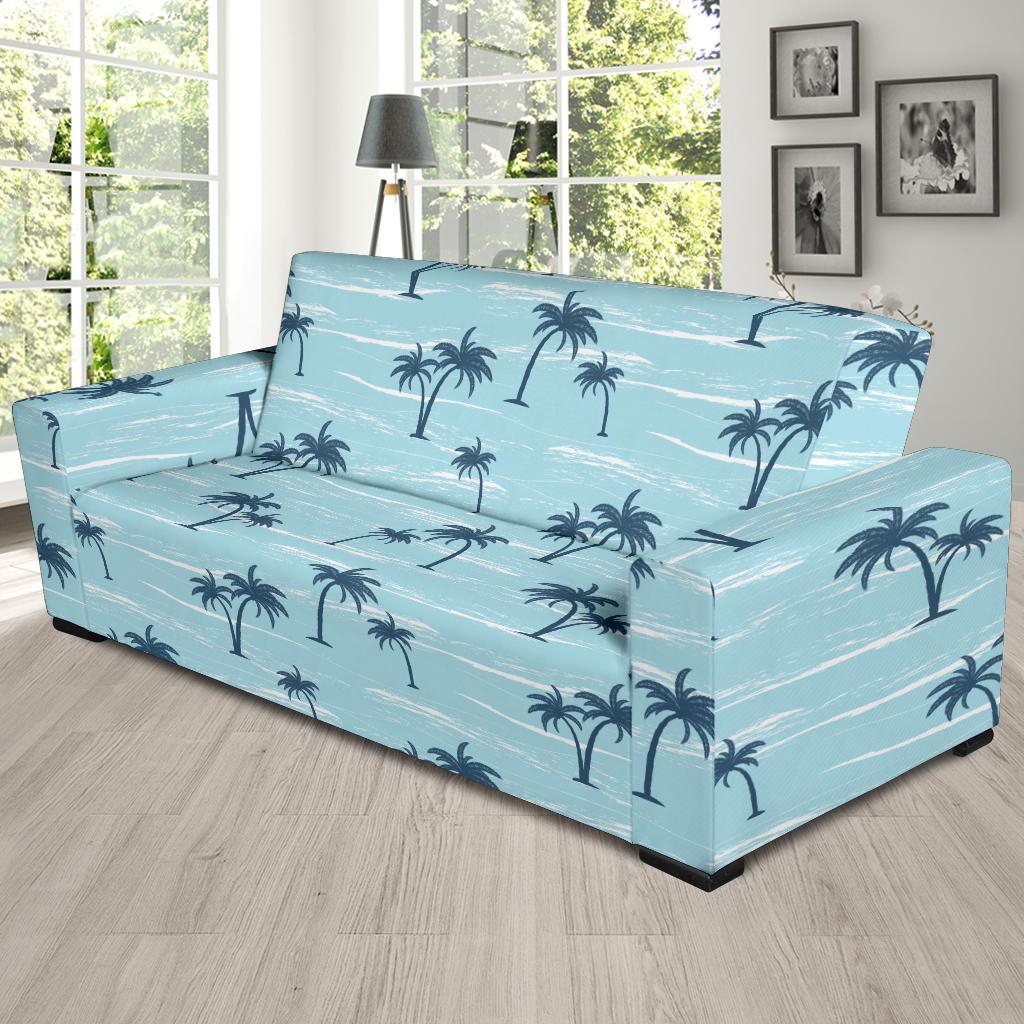 Palm Tree Pattern Print Design PT04 Sofa Slipcover-JORJUNE.COM