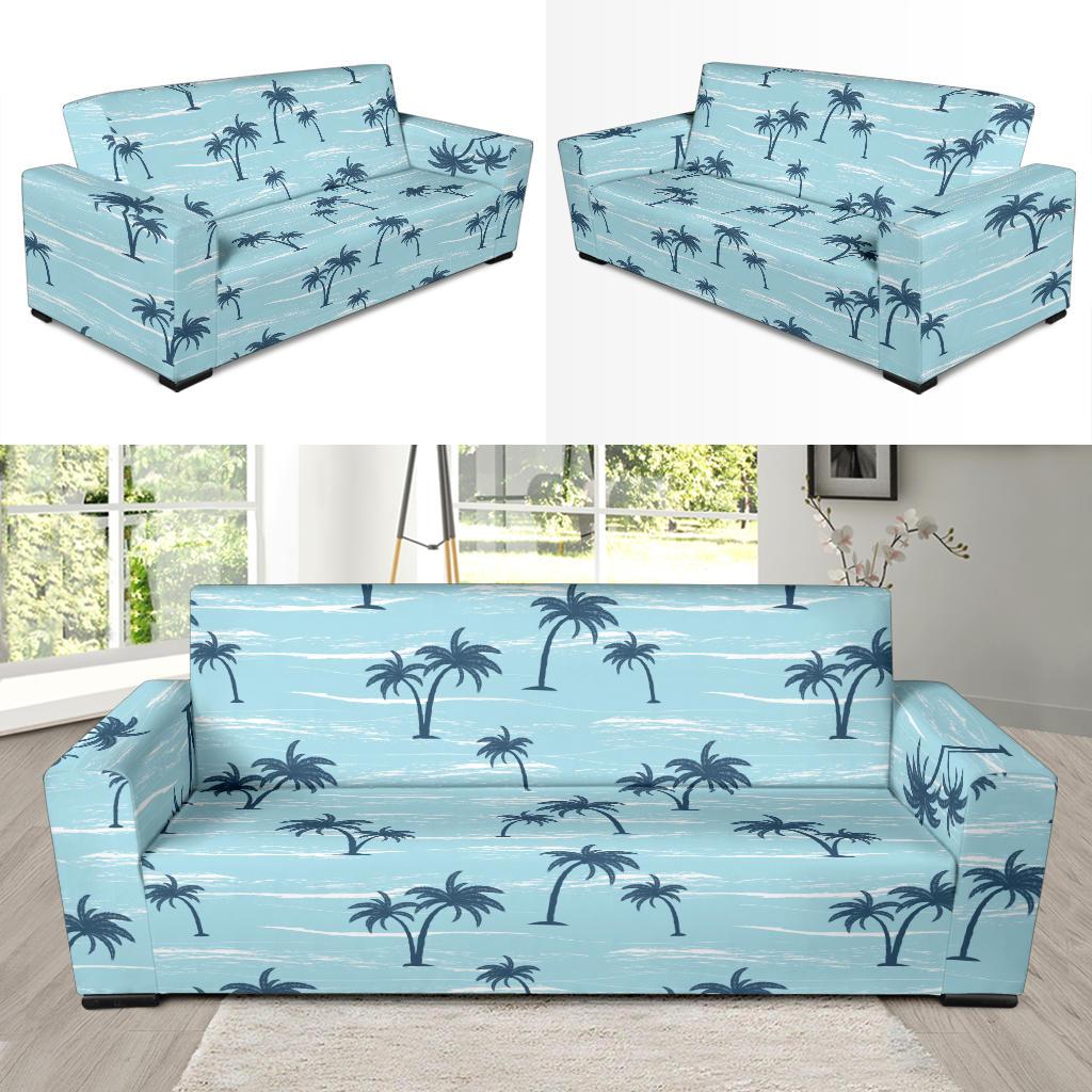 Palm Tree Pattern Print Design PT04 Sofa Slipcover-JORJUNE.COM