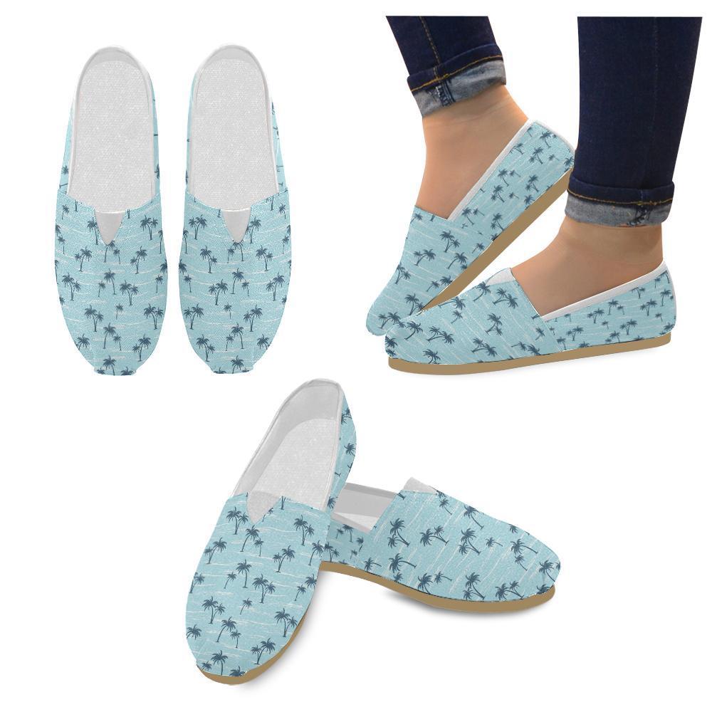 Palm Tree Pattern Print Design PT04 Women Casual Shoes-JorJune.com