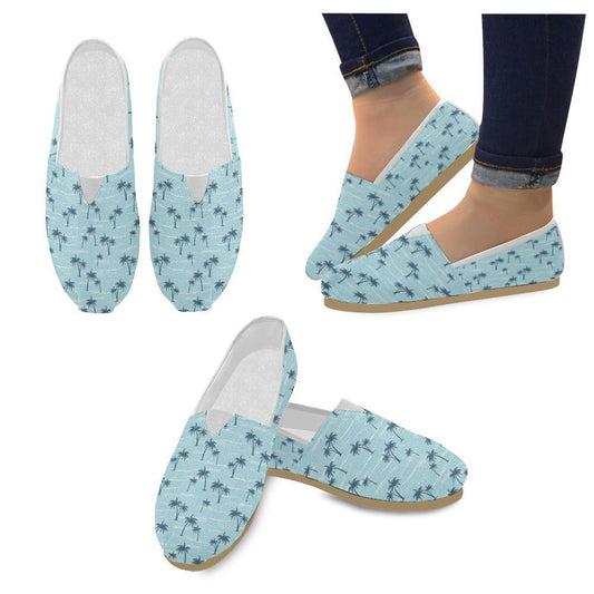 Palm Tree Pattern Print Design PT04 Women Casual Shoes-JorJune.com