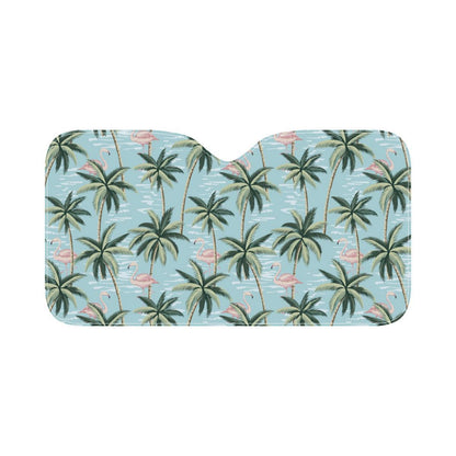 Palm Tree Pattern Print Design PT05 Car Sun Shade-JorJune