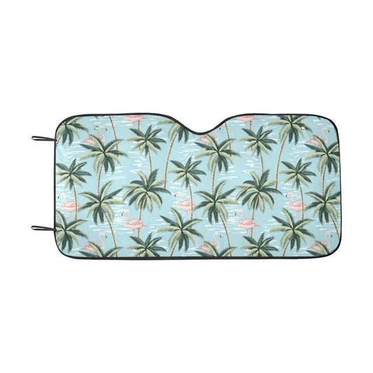 Palm Tree Pattern Print Design PT05 Car Sun Shade-JorJune