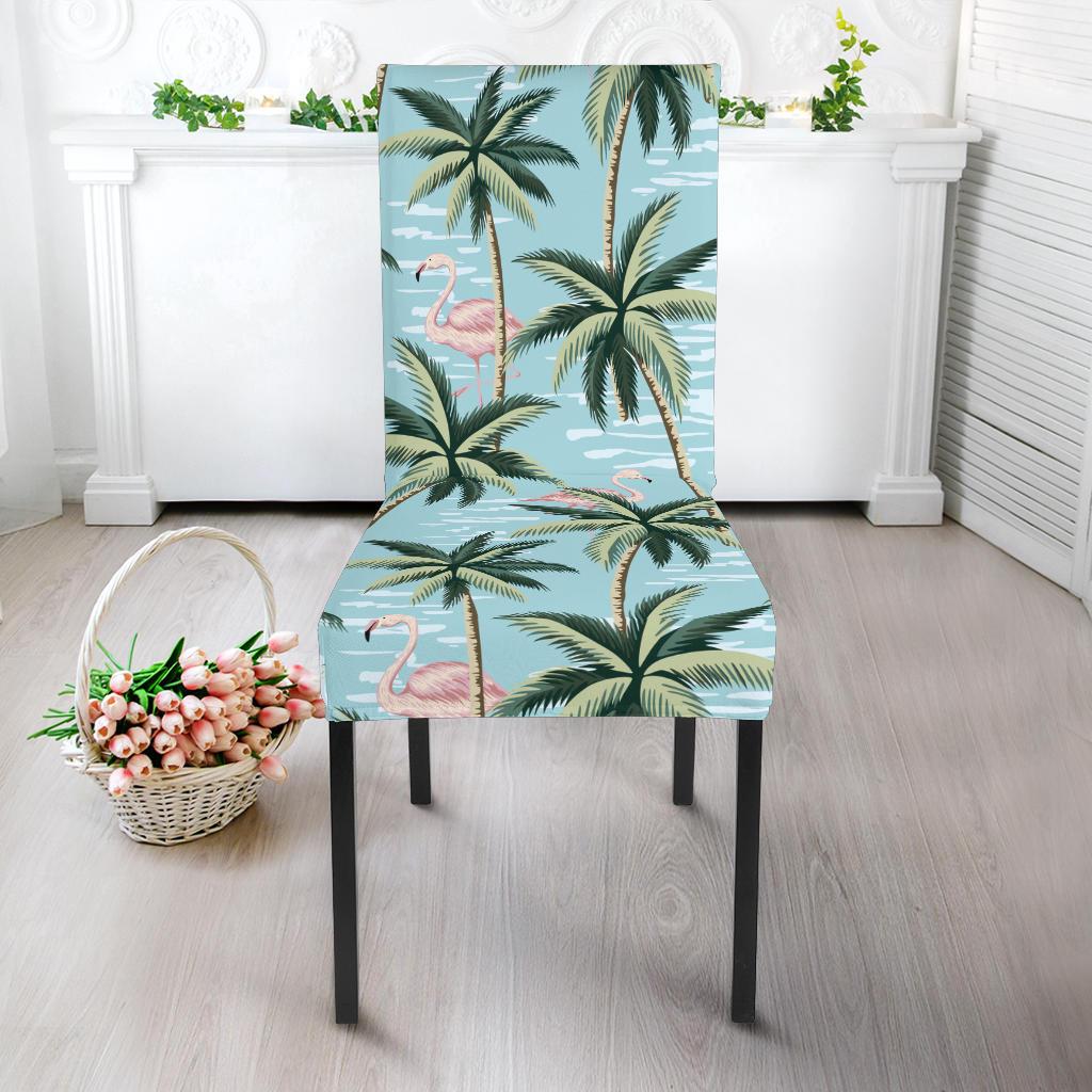 Palm Tree Pattern Print Design PT05 Dining Chair Slipcover-JORJUNE.COM