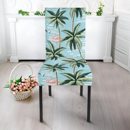 Palm Tree Pattern Print Design PT05 Dining Chair Slipcover-JORJUNE.COM