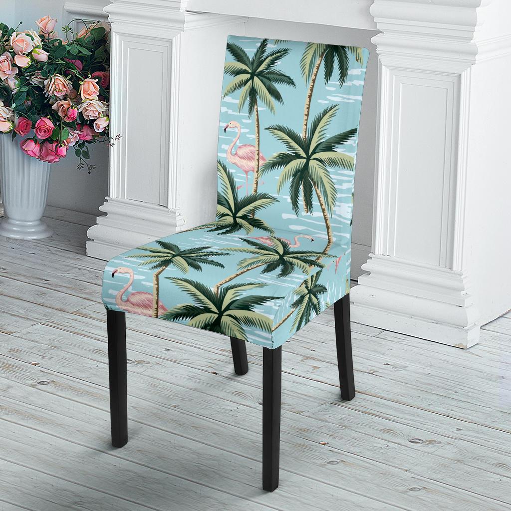 Palm Tree Pattern Print Design PT05 Dining Chair Slipcover-JORJUNE.COM
