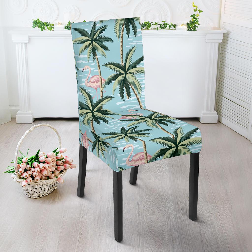 Palm Tree Pattern Print Design PT05 Dining Chair Slipcover-JORJUNE.COM