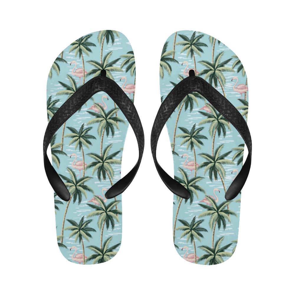 Palm Tree Pattern Print Design PT05 Flip Flops-JorJune