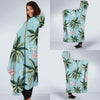 Palm Tree Pattern Print Design PT05 Hooded Blanket-JORJUNE.COM