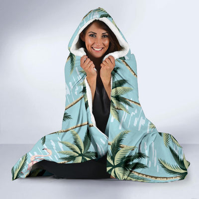 Palm Tree Pattern Print Design PT05 Hooded Blanket-JORJUNE.COM