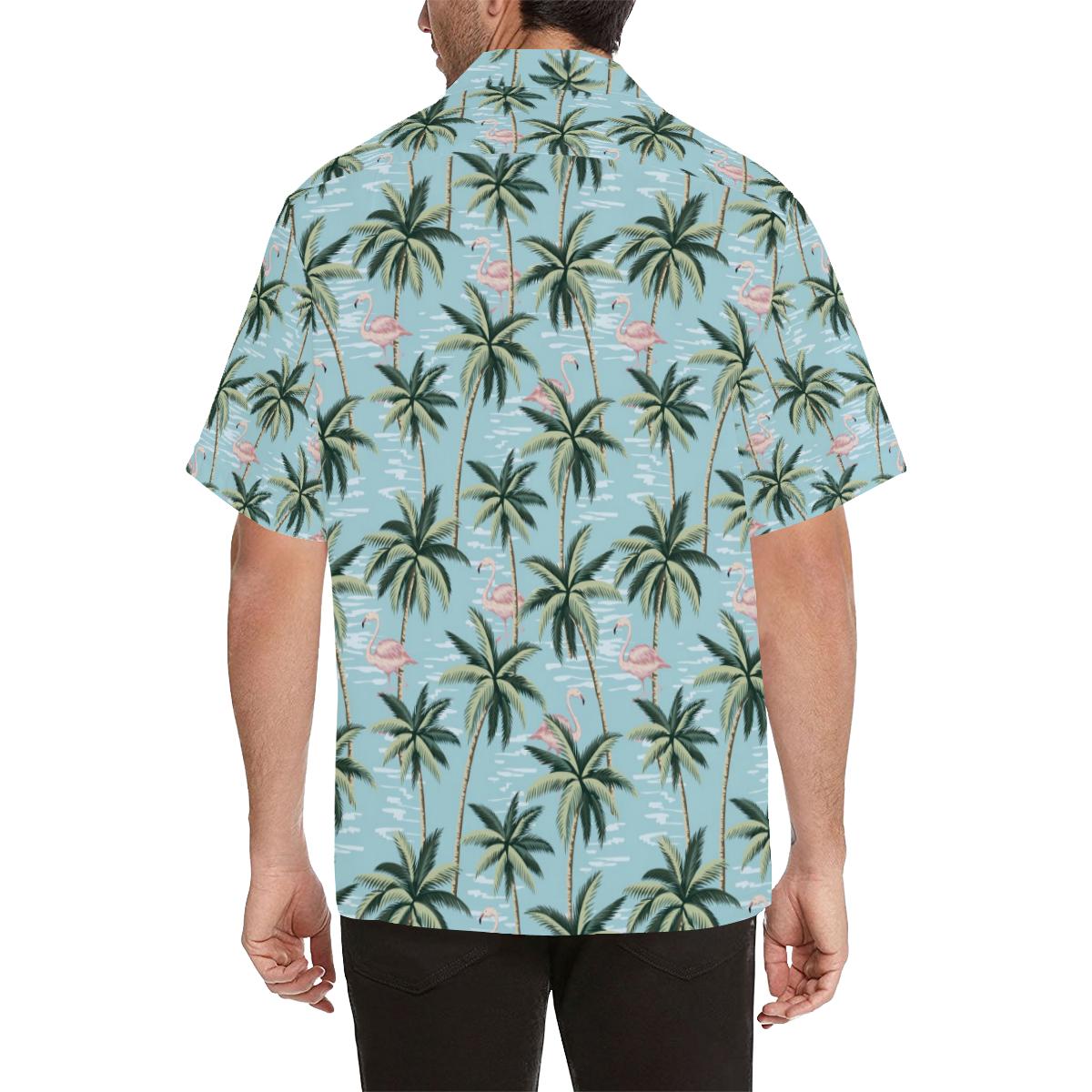 Palm Tree Pattern Print Design PT05 Men Hawaiian Shirt-JorJune