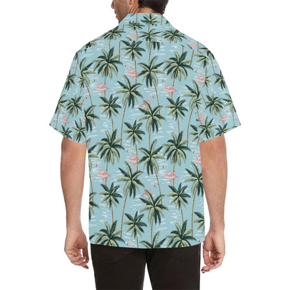 Palm Tree Pattern Print Design PT05 Men Hawaiian Shirt-JorJune