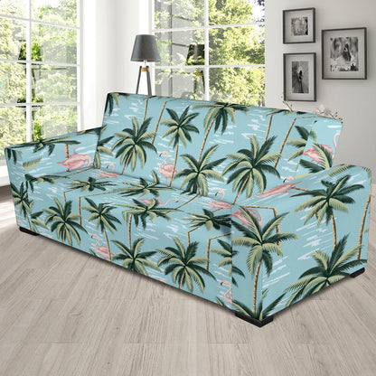Palm Tree Pattern Print Design PT05 Sofa Slipcover-JORJUNE.COM