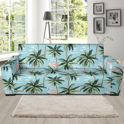 Palm Tree Pattern Print Design PT05 Sofa Slipcover-JORJUNE.COM