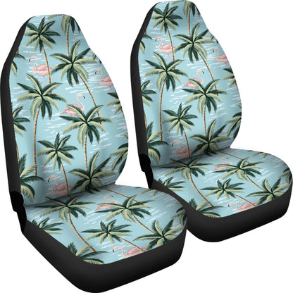 Palm Tree Pattern Print Design PT05 Universal Fit Car Seat Covers-JorJune