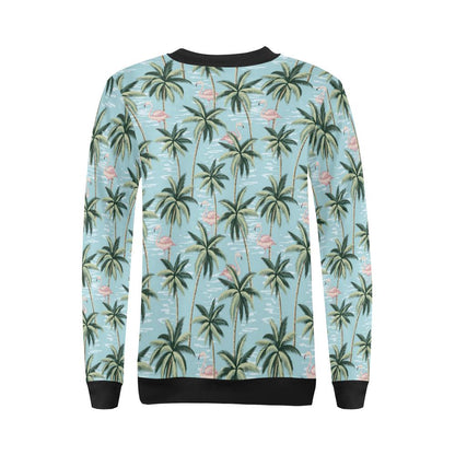 Palm Tree Pattern Print Design PT05 Women Long Sleeve Sweatshirt-JorJune