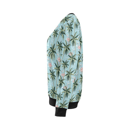 Palm Tree Pattern Print Design PT05 Women Long Sleeve Sweatshirt-JorJune