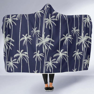 Palm Tree Pattern Print Design PT06 Hooded Blanket-JORJUNE.COM