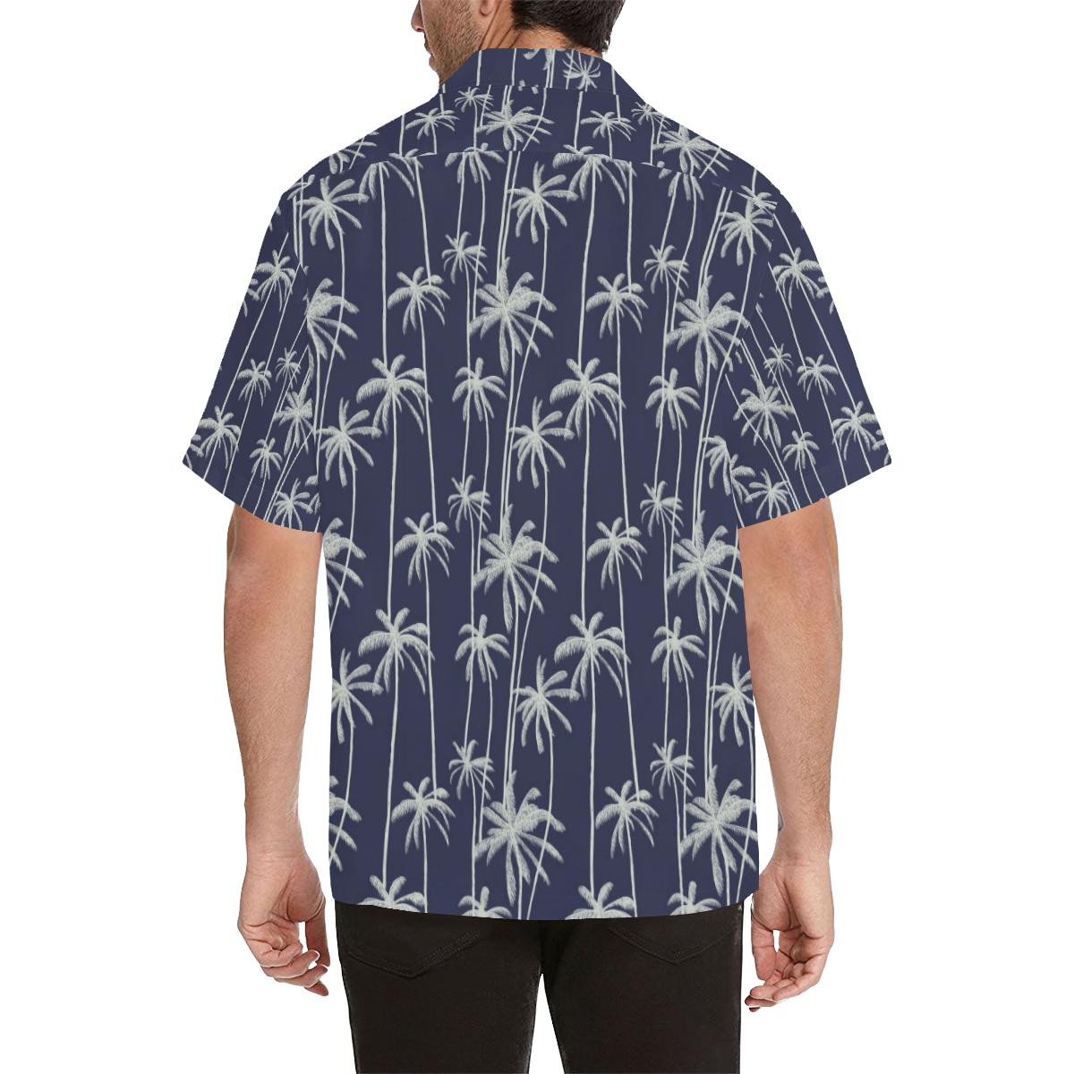 Palm Tree Pattern Print Design PT06 Men Hawaiian Shirt-JorJune