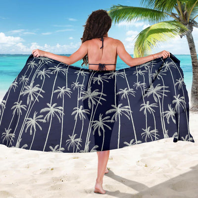 Palm Tree Pattern Print Design PT06 Sarong Pareo Wrap-JORJUNE.COM