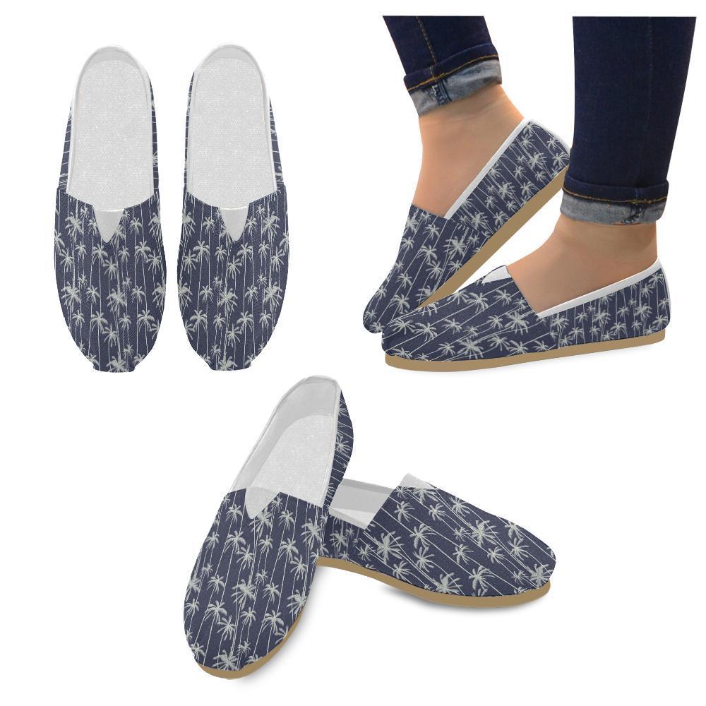 Palm Tree Pattern Print Design PT06 Women Casual Shoes-JorJune.com