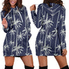 Palm Tree Pattern Print Design PT06 Women Hoodie Dress