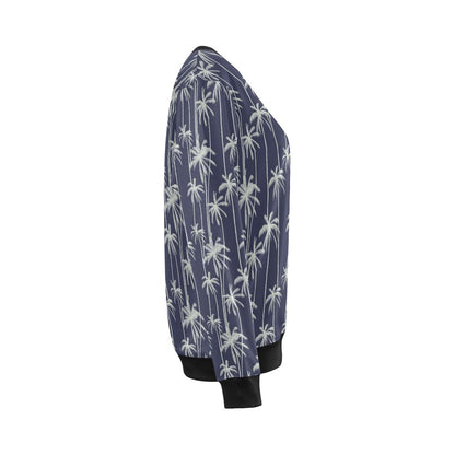 Palm Tree Pattern Print Design PT06 Women Long Sleeve Sweatshirt-JorJune