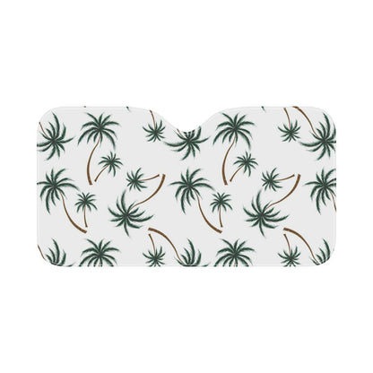 Palm Tree Pattern Print Design PT07 Car Sun Shade-JorJune