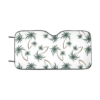 Palm Tree Pattern Print Design PT07 Car Sun Shade-JorJune