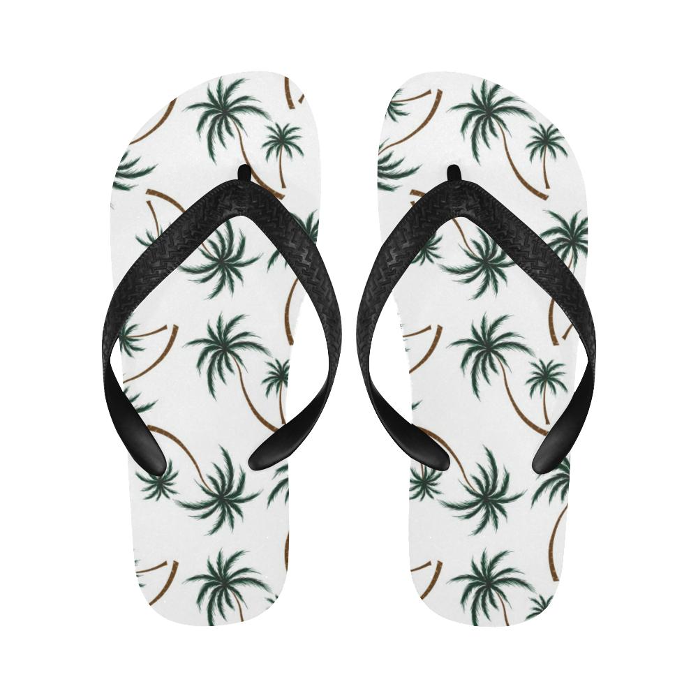 Palm Tree Pattern Print Design PT07 Flip Flops-JorJune