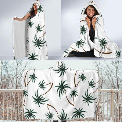 Palm Tree Pattern Print Design PT07 Hooded Blanket-JORJUNE.COM