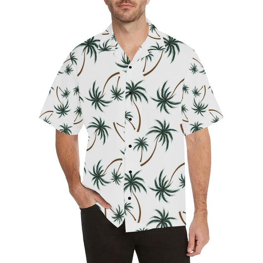 Palm Tree Pattern Print Design PT07 Men Hawaiian Shirt-JorJune