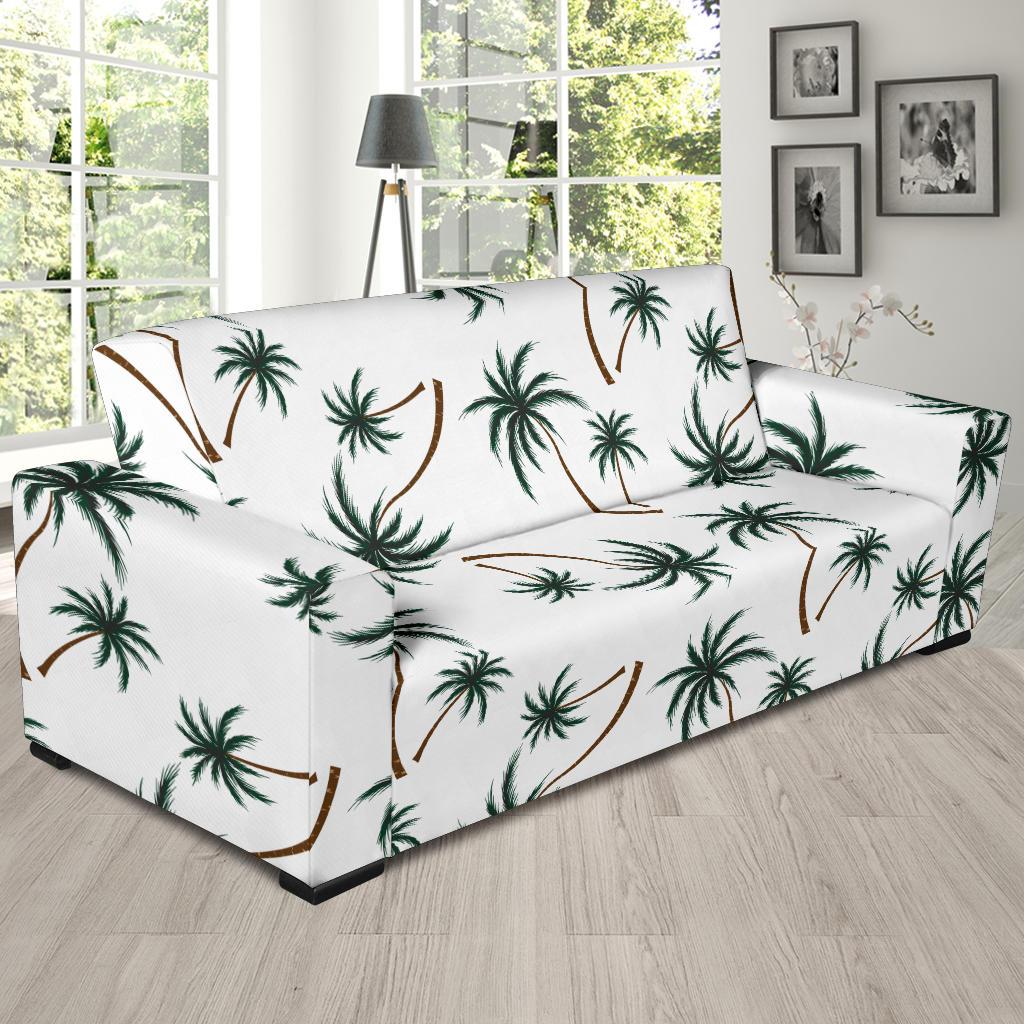 Palm Tree Pattern Print Design PT07 Sofa Slipcover-JORJUNE.COM