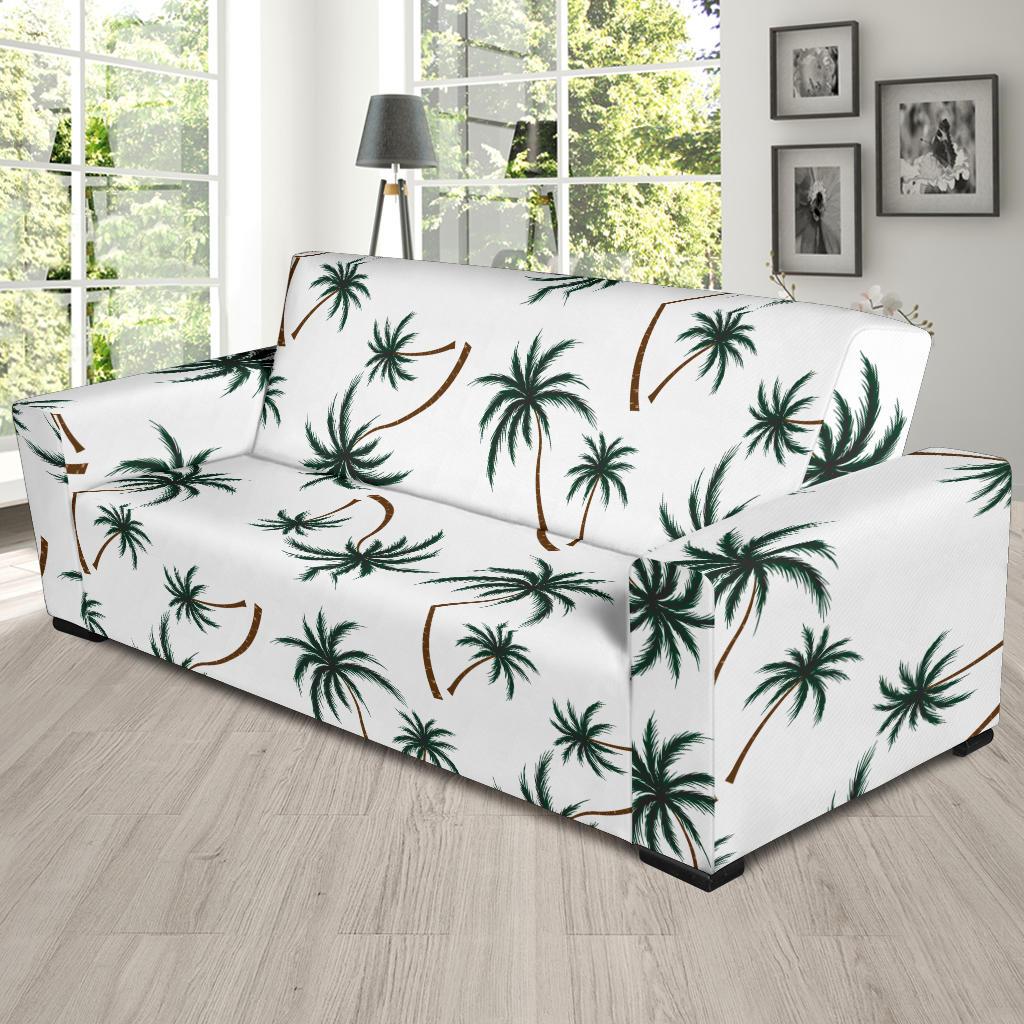 Palm Tree Pattern Print Design PT07 Sofa Slipcover-JORJUNE.COM